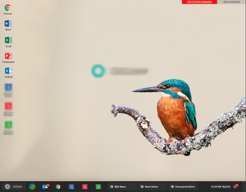 Bespoke OS Desktop Skin - Sample design of desktop appearance which was recreated in HTML and CSS.